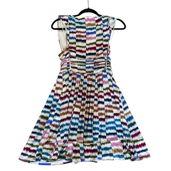 Anthropologie Maeve Sennebec Rainbow Dress Sleeveless Keyhole Knit Lined Pockets - Picture 8 of 10